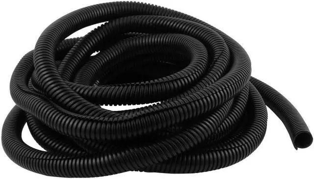Main image of Unique Bargains Opening Flame Retardant Corrugated Hose Tube 25mm Dia 9.5M Length Black