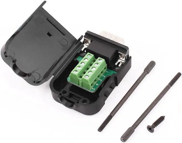 Alt view image 2 of 3 - Unique Bargains DB9 9-Pin VGA Male Plug Socket D-SUB 2 Row Type Connector Adapter