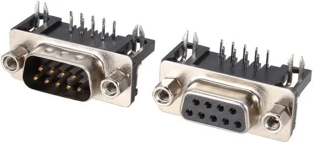 Main image of 10 Pcs RS232 Serial DB9 DB-9 9-Pin Male Female Connector Jack Socket