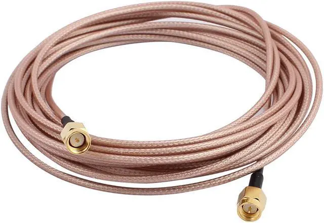 Main image of Gold SMA Male to SMA Male Adapter Connector RG316 Coaxial Cable 5m