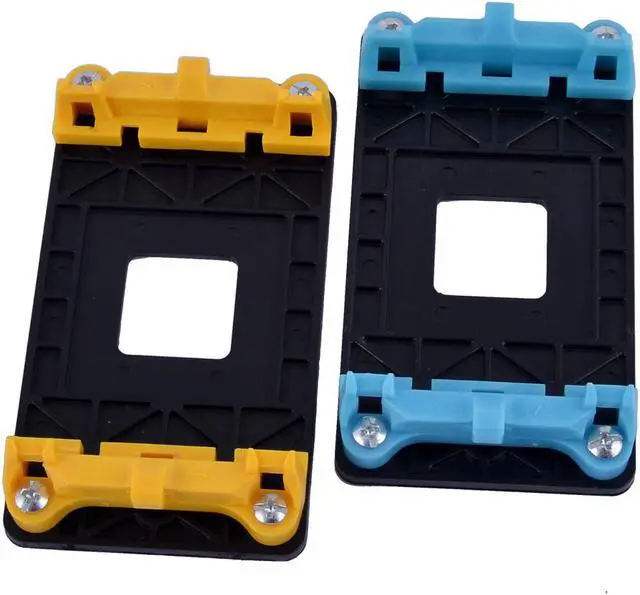 Alt view image 2 of 3 - 3pcs Plastic AM2 AM2+ AM3 AM3+ FM1 CPU Fan Bracket Holder Base Blue Yellow