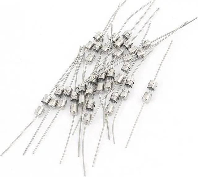 Main image of 20pcs AC 250V 6.3A 4x11mm Slow-blow Acting Axial Lead Glass Fuse