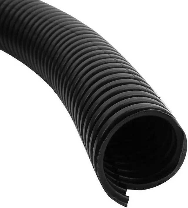 Alt view image 2 of 2 - Unique Bargains Opening Flame Retardant Corrugated Hose Tube 25mm Dia 9.5M Length Black