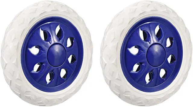 Main image of Shopping Cart Wheels Trolley Caster Replacement 6.5 Inch Dia Blue 2pcs