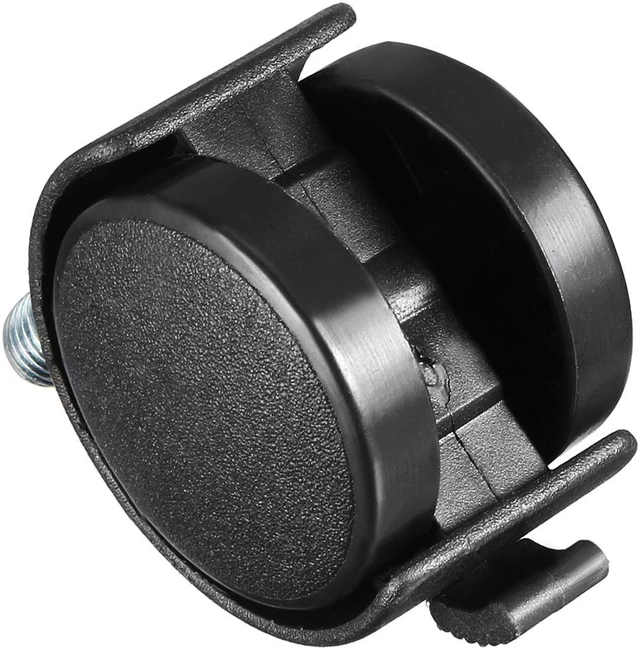 Alt view image 3 of 4 - Swivel Casters 1.5 Inch Nylon M8 x 13mm Threaded Caster Wheels with Brake 4 Pcs