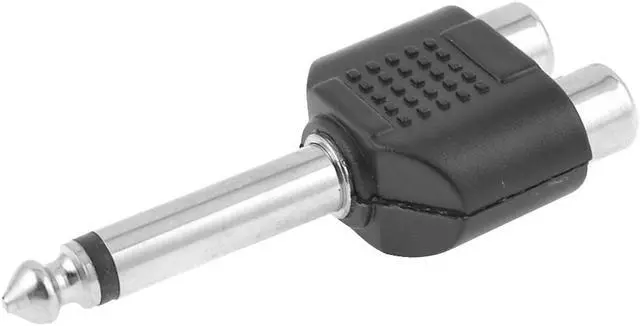 Main image of Audio 6.5mm DC Male to Dual RCA Female Plug Socket Splitter Connector