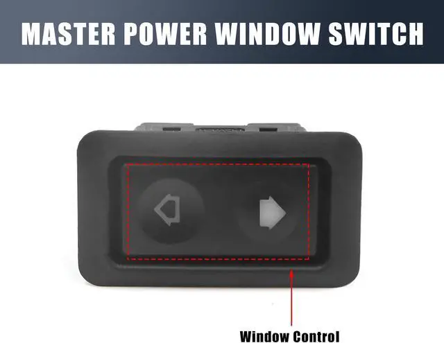 Alt view image 3 of 4 - Universal 6 Pin Car Vehicle Door Window Power Electric Control Switch Black DC 12V