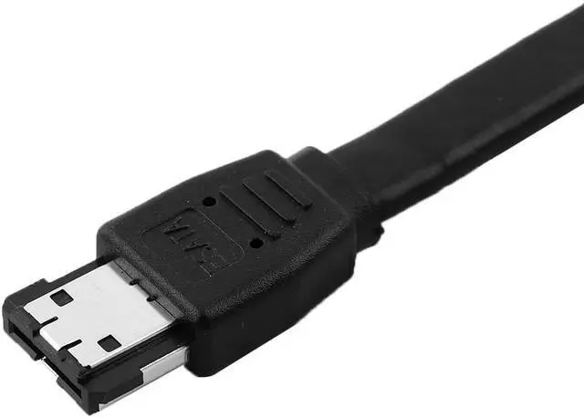 Alt view image 2 of 2 - Unique Bargains 2M 6.5Ft 7pin eSATA Male to Male M/M Connector HDD Hard Drive Data Cable Black