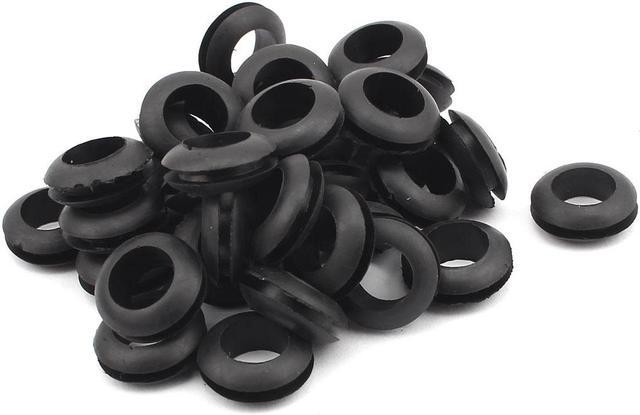 Main image of 10mm Cable Hole Dia Electrical Firewall Wiring Gasket Rubber Grommet Black 38PCS