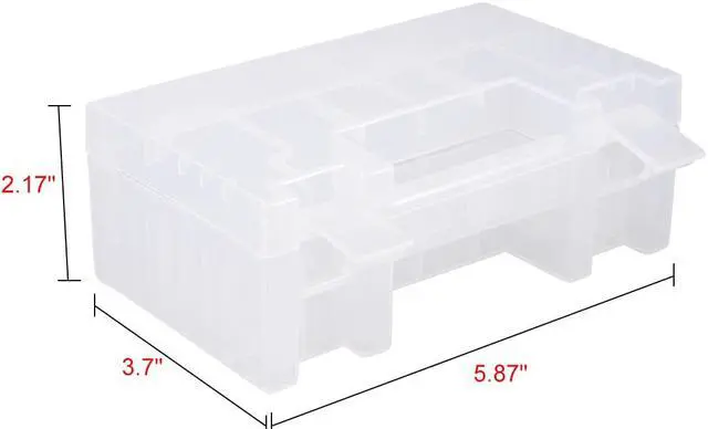 Alt view image 4 of 4 - Unique Bargains Battery Storage Case Protective Holder Container Transparent for AAA/AA Battery