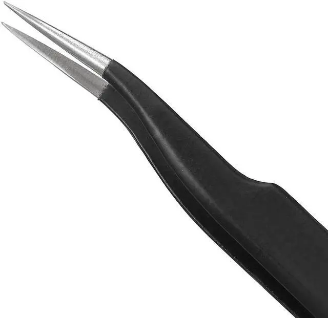 Alt view image 4 of 4 - ESD Anti-static Stainless Steel Tweezers Non-magnetic Tip 4.8 Inch Long 3pcs