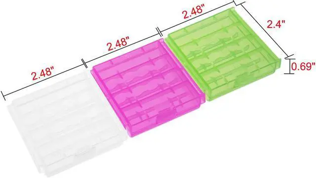 Alt view image 2 of 4 - Unique Bargains 3pcs Portable Battery Storage Case Protective Compartment for AAA/AA Batteries