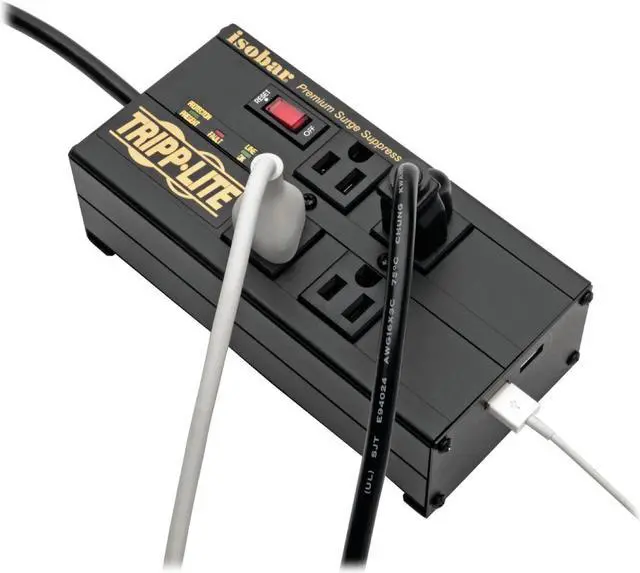 Alt view image 4 of 19 - TRIPP LITE 8.0 Feet 4 Outlets with 2 USB 3330 Joules Surge Protector (IBAR4ULTRAUSBB)