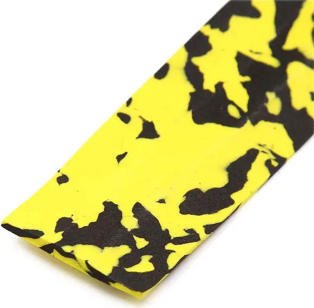Alt view image 4 of 4 - 2pcs Yellow Black Foam Camouflage Design Handlebar Grip Tape Wrap Decor for Bike