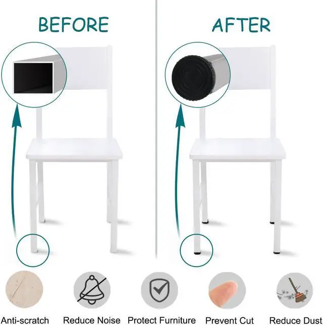 Alt view image 4 of 7 - Adjustable Leveling Feet 25 x 25mm Square Tube Inserts Furniture Glide 8 Sets