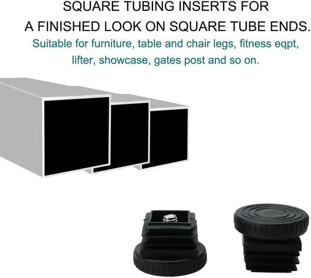 Alt view image 6 of 7 - Adjustable Leveling Feet 25 x 25mm Square Tube Inserts Furniture Glide 8 Sets