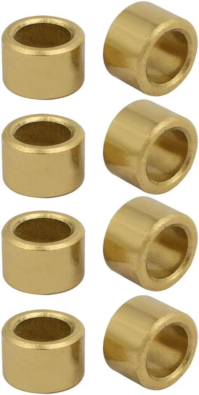 Main image of 8mmx12mmx8mm Powdered Metal Bronze Sleeve Bearing Bushing Gold Tone 8pcs
