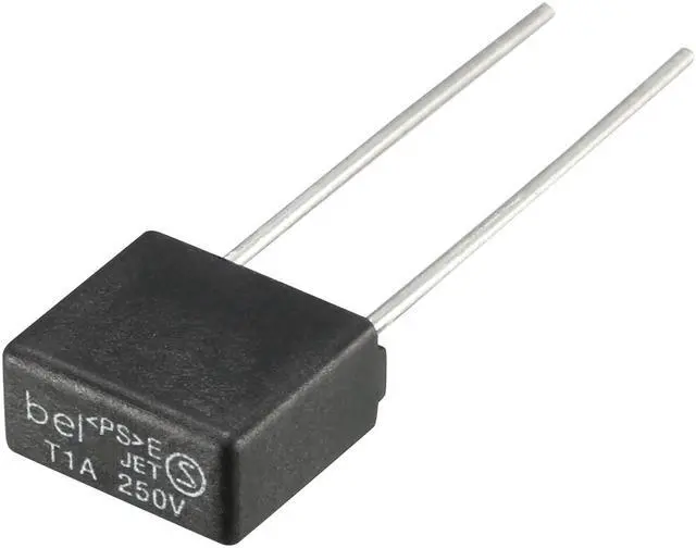 Alt view image 2 of 4 - 30Pcs DIP Mounted Miniature Square Slow Blow Micro Fuse T1A 1A 250V Black
