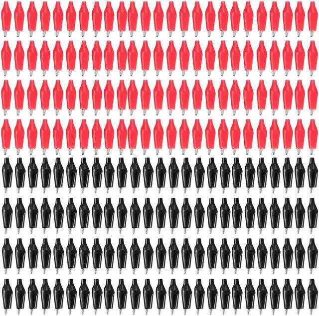 Main image of Alligator Clips Clamps , Crocodile Alligator Jumper Electric Test Clips Helper with Protective Insulation Cover for Circuit Testing , 200pcs