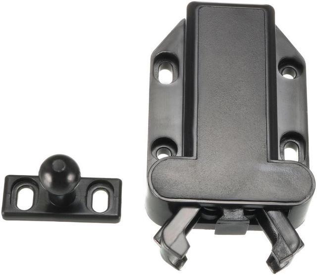 Alt view image 6 of 7 - Push Open Latch Lock Touch Catch for Bedroom Cabinet Cupboard Drawer Black 2Pcs