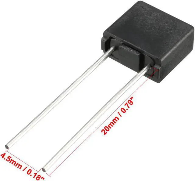 Alt view image 3 of 4 - 30Pcs DIP Mounted Miniature Square Slow Blow Micro Fuse T1A 1A 250V Black