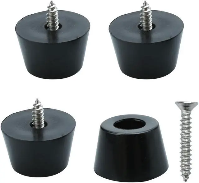 Main image of 4pcs Rubber Feet Bumper Furniture Table Amplifier Speaker Cabinet Floor Protector Desk Printer Leg Pads with Screws, D24x20xH15mm