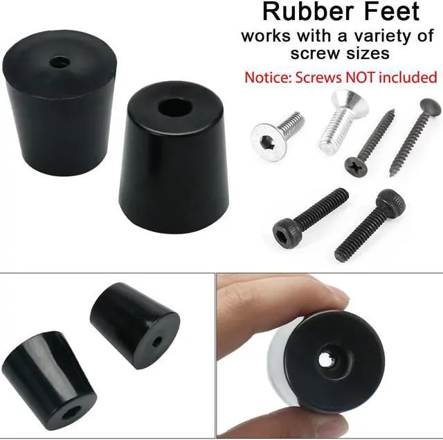 Alt view image 4 of 8 - 4pcs Rubber Feet Bumper Buffer Feet Furniture Table Desk Cabinet Leg Pads Anti-slip with Metal Washer, D49x40xH50mm