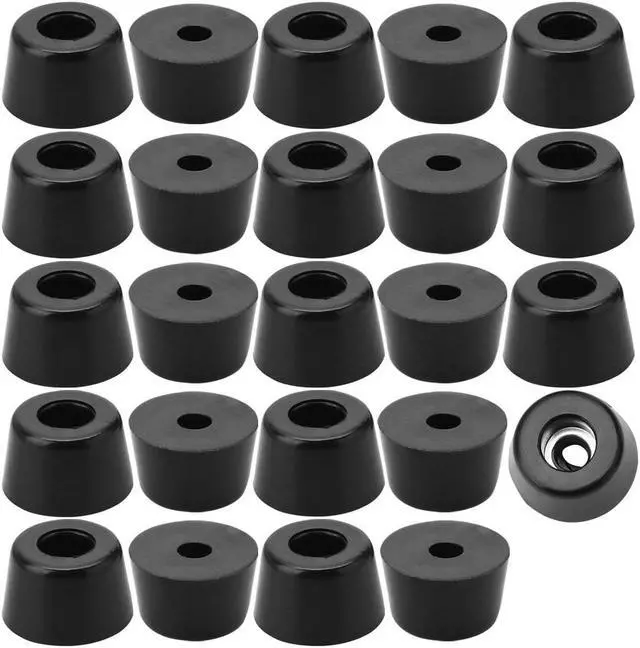Main image of 24pcs Rubber Feet Bumper Buffer Feet Furniture Cutting Board Electronic Scale Leg Pads Anti-slip with Metal Washer, D16x14xH10mm