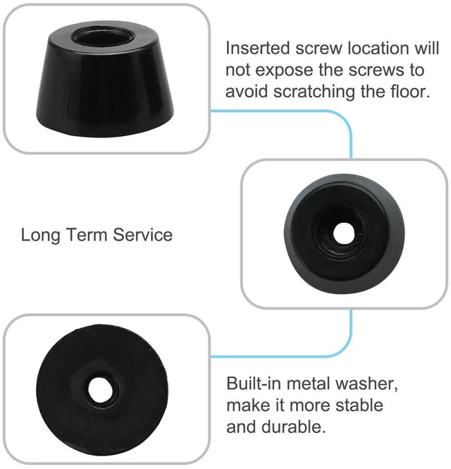 Alt view image 6 of 7 - 20pcs Rubber Feet Bumper Furniture Chair Table Sofa Amplifier Speaker Cabinet Leg Pads Floor Protector, D21x17x12mm