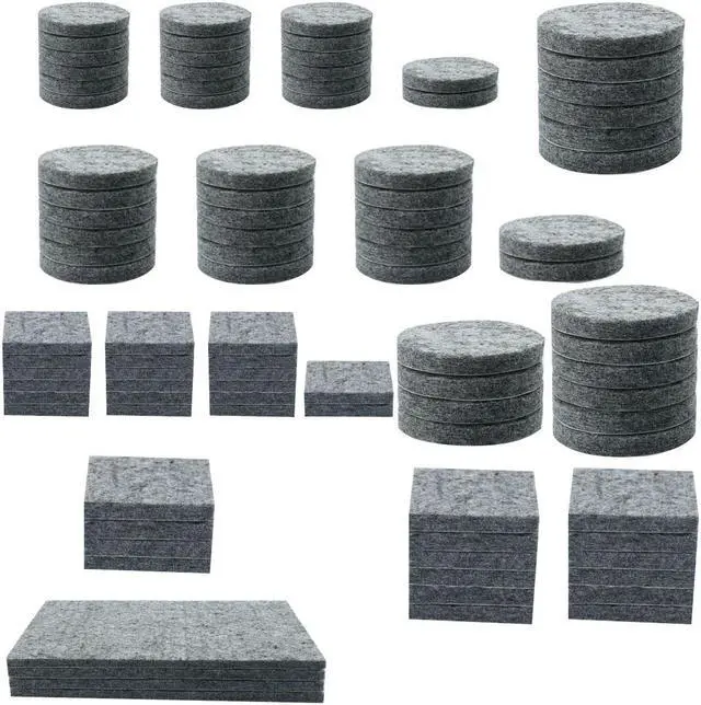 Main image of 96pcs Furniture Pads Self-stick Non-slip Anti-scratch Felt Pads for Chair Leg Floors Protector Grey