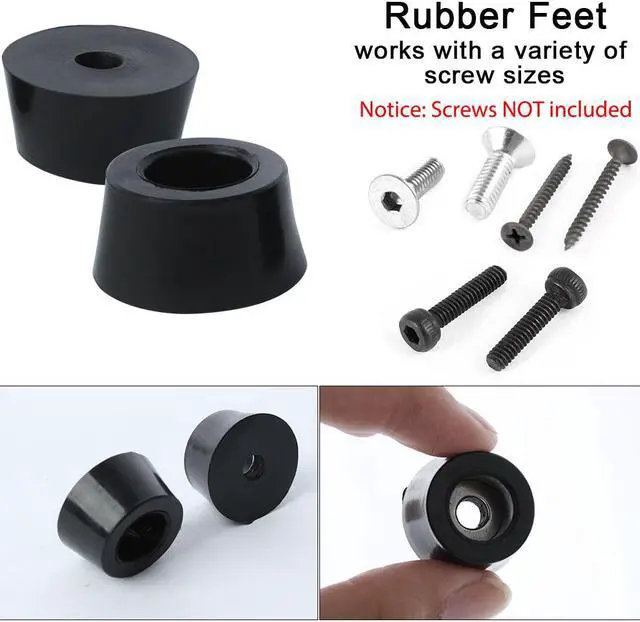 Alt view image 3 of 7 - 15pcs Rubber Feet Bumper Buffer Feet Furniture Chair Table Cabinet Leg Pads Anti-slip with Metal Washer, D25x21xH13mm