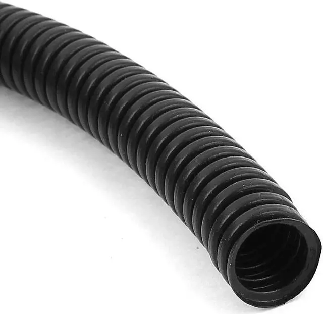 Alt view image 2 of 2 - Unique Bargains Black Plastic 13mm x 10mm Corrugated Tube Bellow Pipe Insulated Sleeve 5M Length