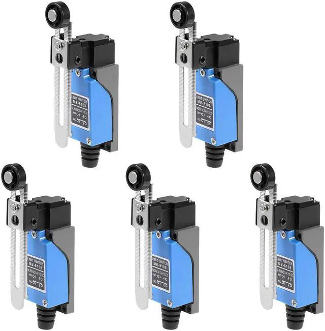 Main image of ME-8108 Adjustable Roller Lever Arm Momentary Limit Switch 1NC+1NO 5Pcs