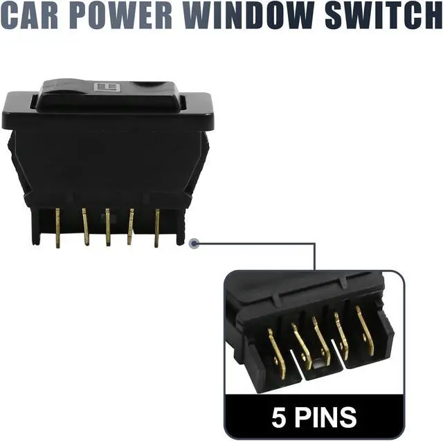 Alt view image 4 of 4 - 4pcs DC 12V Universal Momentary Electric Power Window Switch w Light for Car