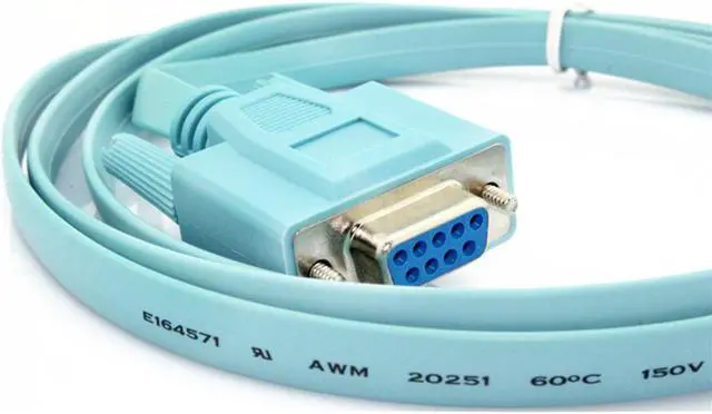 Alt view image 2 of 7 - Unique BargainsRouters Network RJ45 to 9-pin RS232 DB9 Cable Wire Convertor Blue 6Ft
