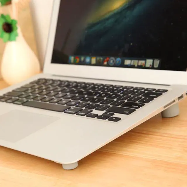 Alt view image 5 of 5 - Unique Bargains Rubber Cooling Feet Holder Heat Reduction Pad Gray 4 Pcs for Notebook Laptop