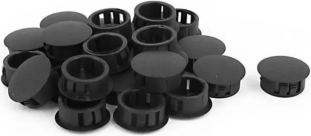 Main image of 25pcs Plastic 20mm Dia Snap in Type Locking Hole Plugs Button Cover