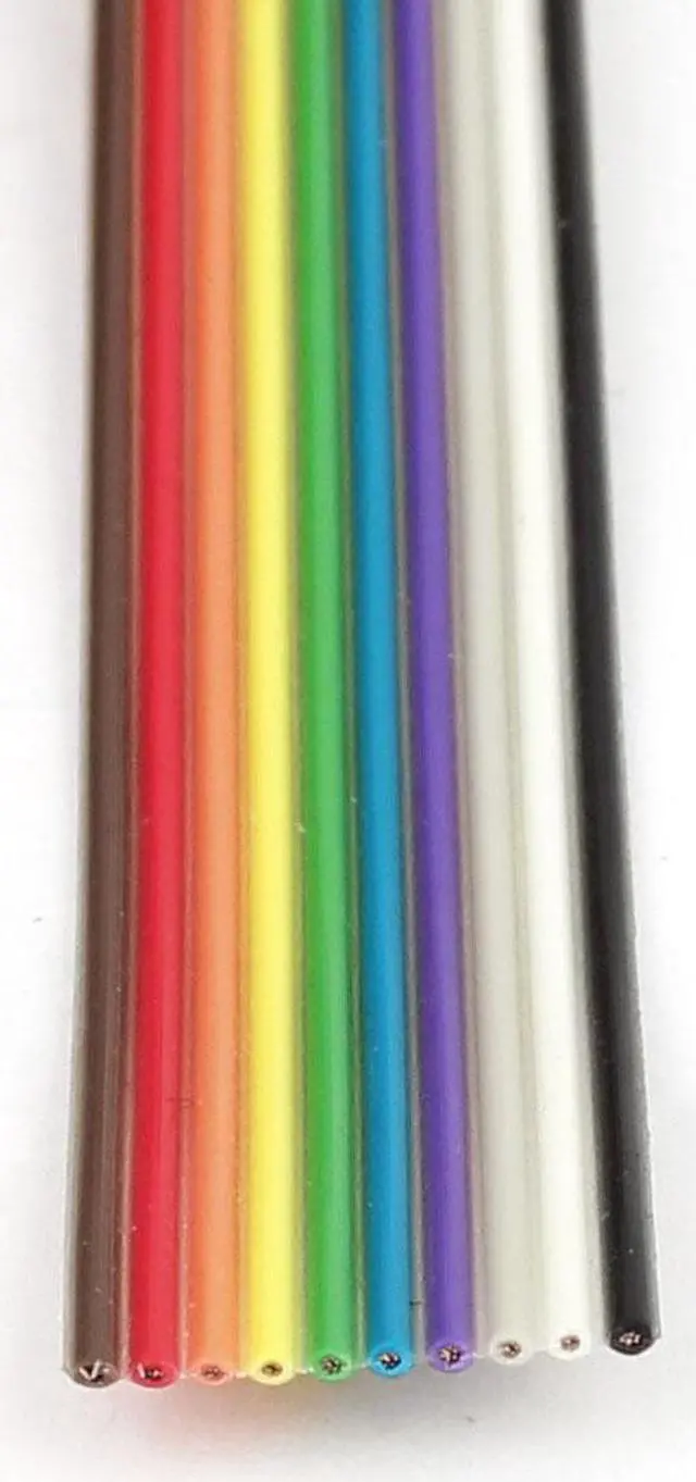 Alt view image 2 of 2 - Unique Bargains Connecting Testing 2.54mm Pitch 10-pin Flexible Jumper Wire Cable 2M Long