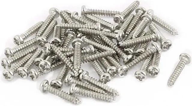 Main image of 50pcs M1.5 x 10mm Stainless Steel Phillips Pan Round Head Self Tapping Screws