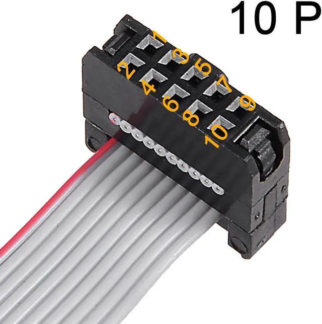 Alt view image 3 of 5 - IDC 10 Pins Connector Flat Ribbon Cable Female Connector 30cm 2mm Pitch,5pcs