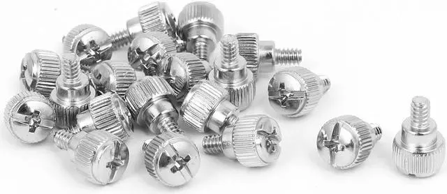 Main image of M3.5 6#-32 PC Computer Case Thumbscrews Thumb Screws Silver Tone 20pcs