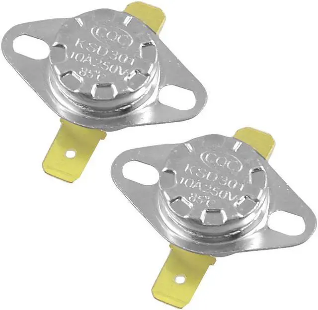 Main image of Unique Bargains Unique Bargains 2 Pcs 85 Celsius NC 250V AC 10A Ceramic Thermostat KSD301