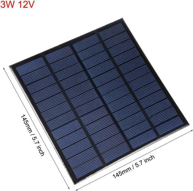 Alt view image 2 of 4 - 3W 12V Small Solar Panel Module DIY Polysilicon  for Phone Toys Charger
