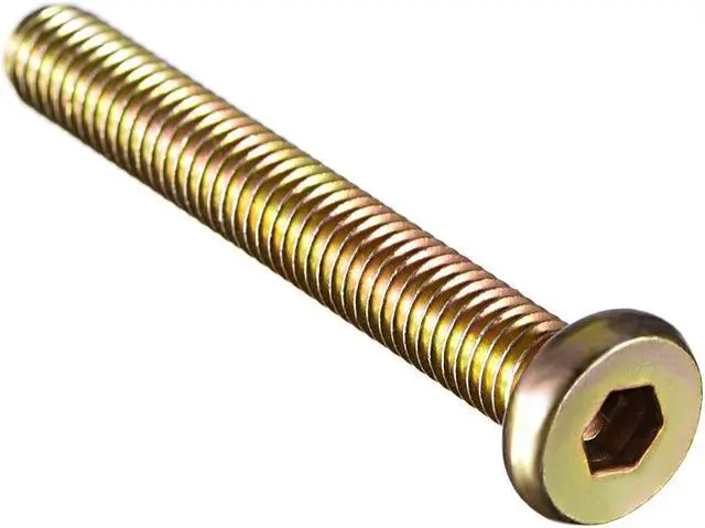 Main image of M6x45mm Furniture Bolt Nut Hex Socket Drive Round Head Screw Zinc Plated 10 Pcs