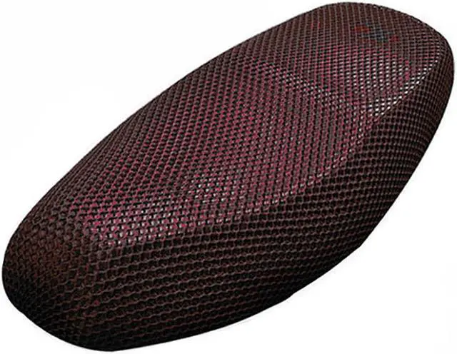 Main image of XXL Black Red Motorcycle Net Mesh Seat Full Cover Breathable Protector Cushion