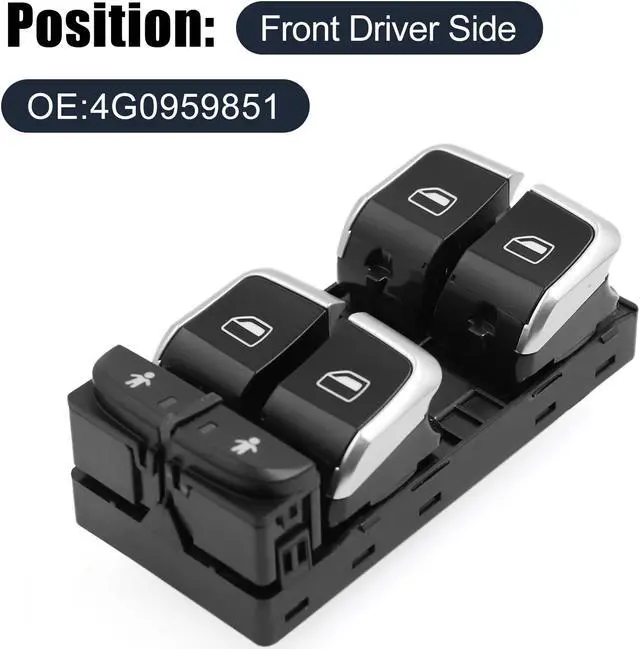Alt view image 2 of 4 - Car Window Lifter Electrical Control Switch for Audi A6 A7 Q3 C7 4G0959851