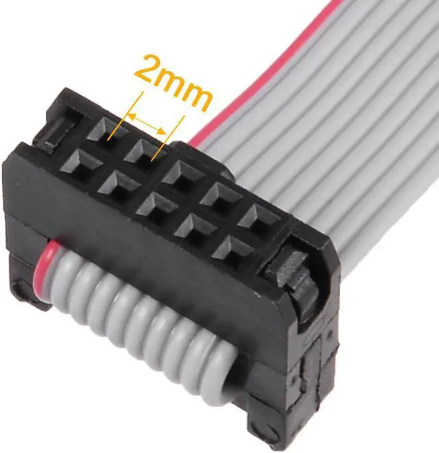 Alt view image 4 of 5 - IDC 10 Pins Connector Flat Ribbon Cable Female Connector 30cm 2mm Pitch,5pcs