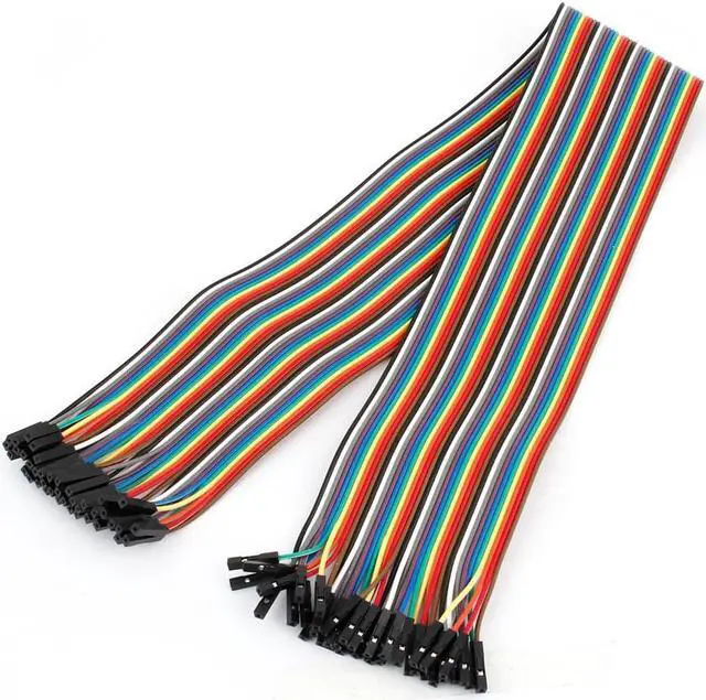 Main image of Unique Bargains 2.54mm Pitch F/F Dual Female Ends 40P Jumper Cable Wire Connector 50cm