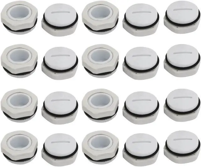 Main image of PG11 Nylon Male Threaded Cable Gland Screw End Cap Cover Gray 20pcs