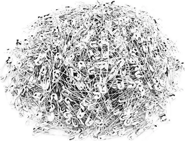 Main image of Unique Bargains 1000 Pcs Silver Tone Metal Safety Pins Clothing Trimming Office Home